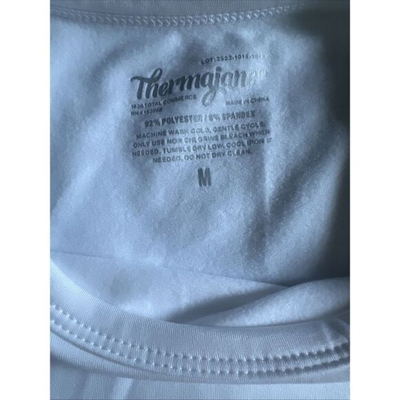 Thermajane Womens Base Layer Shirt Size Medium Crew Neck Long Sleeve - Fleece - Picture 3 of 3